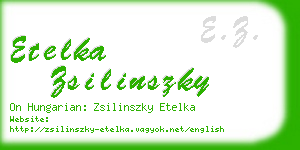 etelka zsilinszky business card